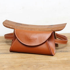 Cute Women Leather Fanny Pack Black MIni Leather Sling Bag Small Waist BAG FOR WOMEN