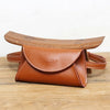 Cute Women Leather Fanny Pack Black MIni - Chain Detail
