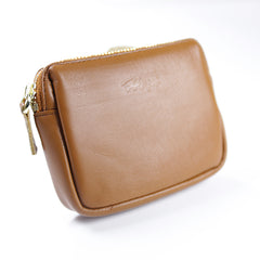 Cute Women Red Leather Mini Zip Billfold Wallet Coin Wallet Small Zip Change Wallets For Women