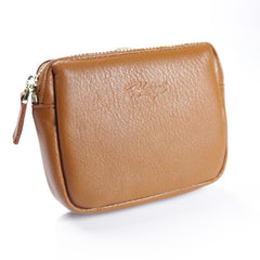 Cute Women Red Leather Mini Zip Billfold Wallet Coin Wallet Small Zip Change Wallets For Women