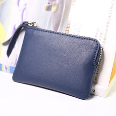 Cute Women Leather Mini Zip Coin Wallet Pink Coin Wallets Small Slim Zip Change Wallet For Women