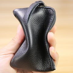 Cute Women Leather Mini Zip Coin Wallet Pink Coin Wallets Small Slim Zip Change Wallet For Women