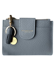 Cute Women Black Leather Slim Keychain with Card Wallet Card Holder Wallet Change Wallet For Women