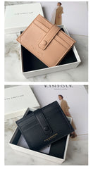 Cute Women Black Vegan Leather Small Card Holder Card Wallets Slim Card Holders Credit Card Holder For Women