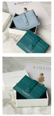 Cute Women Light Blue Vegan Leather Small Card Holder Card Wallets Slim Card Holders Credit Card Holder For Women
