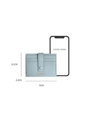 Cute Women Light Blue Vegan Leather Small Card Holder Card Wallets Slim Card Holders Credit Card Holder For Women