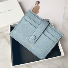 Cute Women Light Blue Vegan Leather Small Card Holder Card Wallets Slim Card Holders Credit Card Holder For Women