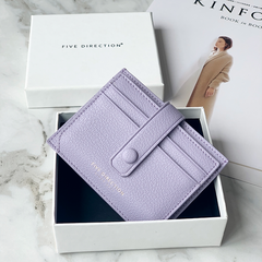 Cute Women Light Blue Vegan Leather Small Card Holder Card Wallets Slim Card Holders Credit Card Holder For Women