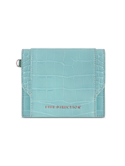 Cute Women Brick Red Vegan Leather Small Card Holder Crocodile Pattern Card Wallets Slim Change Wallet For Women