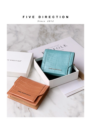 Cute Women Black Vegan Leather Small Card Holder Crocodile Pattern Card Wallets Slim Change Wallet For Women
