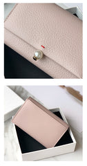 Cute Women Orange Sheepskin Small Wallet Card Wallet Coin Change Wallet For Women