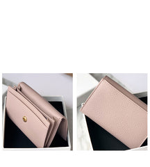 Cute Women Orange Sheepskin Small Wallet Card Wallet Coin Change Wallet For Women
