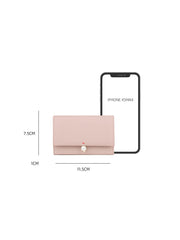 Cute Women Orange Sheepskin Small Wallet Card Wallet Coin Change Wallet For Women