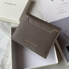 Cute Women Light Khaki Leather Card Holders Slim Card Wallet Card Holder Wallet For Women