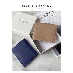 Cute Women Light Khaki Leather Card Holders Slim Card Wallet Card Holder Wallet For Women