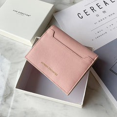 Cute Women Light Khaki Leather Card Holders Slim Card Wallet Card Holder Wallet For Women
