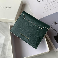 Cute Women Light Khaki Leather Card Holders Slim Card Wallet Card Holder Wallet For Women