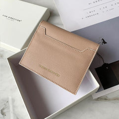 Cute Women Light Khaki Leather Card Holders Slim Card Wallet Card Holder Wallet For Women