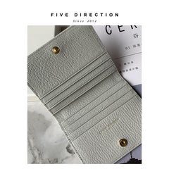 Cute Women Dark Green Leather Card Holders Slim Card Wallet Card Holder Wallet For Women