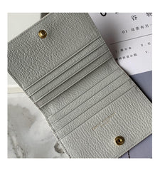 Cute Women Light Khaki Leather Card Holders Slim Card Wallet Card Holder Wallet For Women