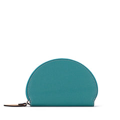 Cute Women Pink Leather Slim Zipper Wallet Small Card Holder Round Change Coin Wallet For Women