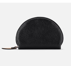 Cute Women Pink Leather Slim Zipper Wallet Small Card Holder Round Change Coin Wallet For Women