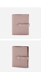 Cute Women Pink Leather Small Wallet Billfold Vertical Card Wallet For Women