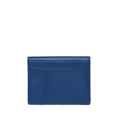 Cute Women Blue Leather Card Holder Slim Card Wallet Blue Card Holder Credit Card Holder For Women