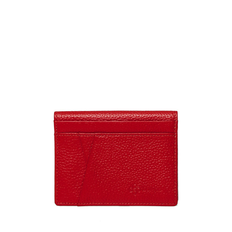 Cute Women Red Leather Card Holder Slim Card Wallet Red Card Holder Credit Card Holder For Women