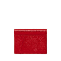 Cute Women Red Leather Card Holder Slim Card Wallet Red Card Holder Credit Card Holder For Women