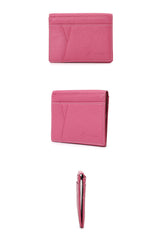 Cute Women Red Leather Card Holder Slim Card Wallet Red Card Holder Credit Card Holder For Women
