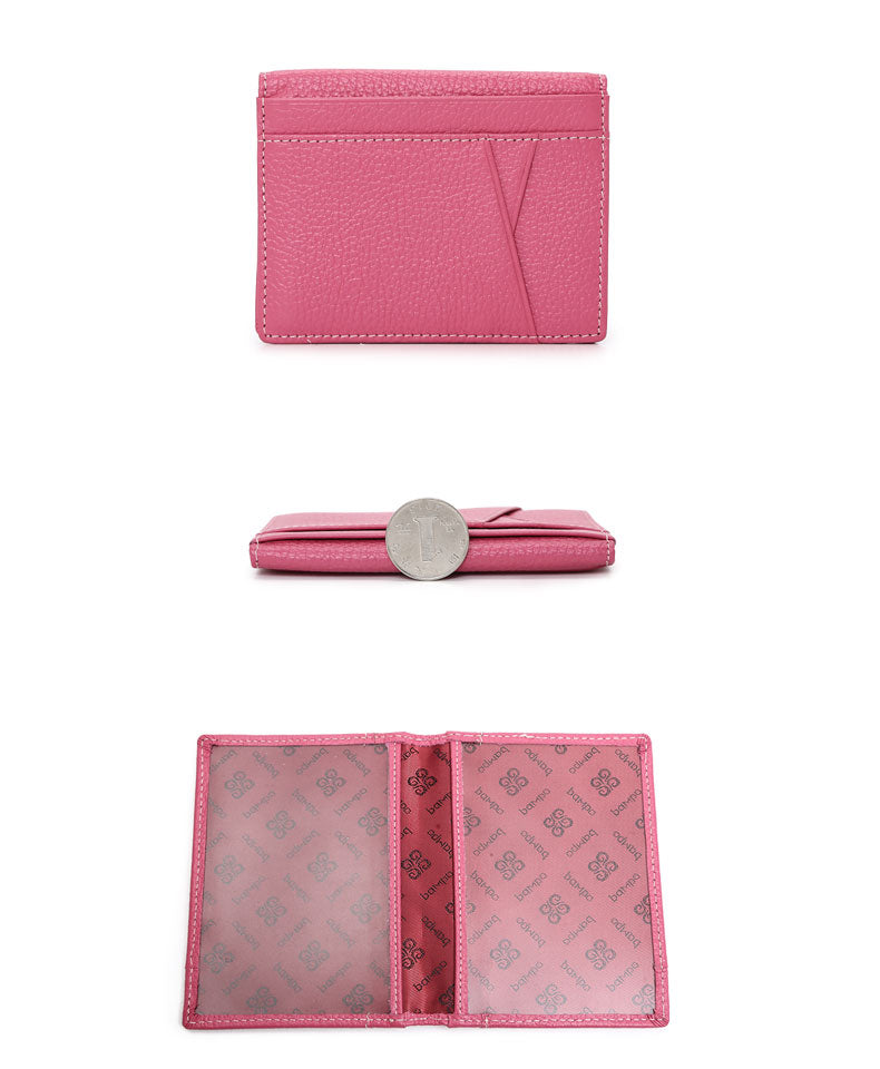 Cute Women Blue Leather Card Holder Slim Card Wallet Blue Card Holder