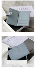 Cute Women Red Leather Trifold Card Holder Card Holder Wallet Slim Card Wallet For Ladies