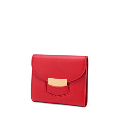 Cute Women Vegan Leather Small Wallet Billfold Vertical Red Card Wallet For Women