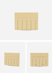Cute Women Red Sheepskin Card Holder Slim Card Wallet Card Holder with Rivets Credit Card Holder For Women