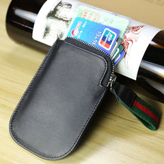 Cute Women Slim Green Leather Mini Zip Coin Wallet Small Zip Change Wallet For Women