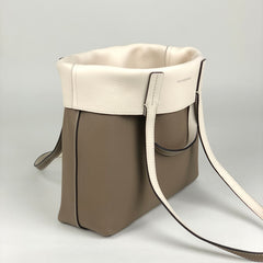 Cute Womens Black&Orange Leather Shoulder Tote Bag Best Tote Handbag Shopper Bag Purse for Ladies
