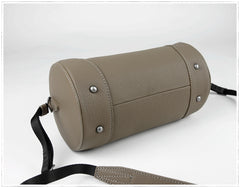 Cute Womens Green Leather Bucket Shoulder Purse Barrel Crossbody Bag Purse for Ladies