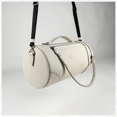 Cute Womens Black Coffee Leather Bucket Shoulder Purse Barrel Crossbody Bag Purse for Ladies