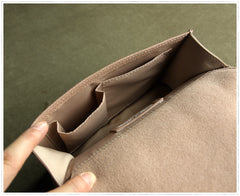 Cute Womens Gray&Green Leather Shoulder Purse Small Leather Shoulder Bag Crossbody Purse for Ladies