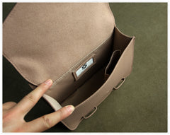 Cute Womens Gray&Green Leather Shoulder Purse Small Leather Shoulder Bag Crossbody Purse for Ladies