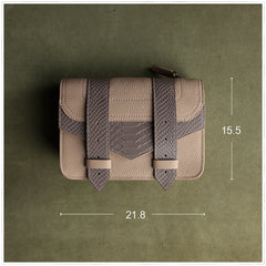 Cute Womens Gray&Green Leather Shoulder Purse Small Leather Shoulder Bag Crossbody Purse for Ladies