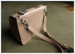 Cute Womens Gray&Green Leather Shoulder Purse Small Leather Shoulder Bag Crossbody Purse for Ladies