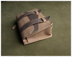 Cute Womens Gray&Green Leather Shoulder Purse Small Leather Shoulder Bag Crossbody Purse for Ladies