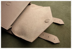 Cute Womens Gray&Green Leather Shoulder Purse Small Leather Shoulder Bag Crossbody Purse for Ladies