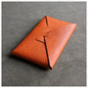 Cute Womens Orange Leather Envelope Wallet Slim Clutch Purse Checkbook Long Wallet for Women