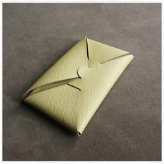 Cute Womens Orange Leather Envelope Wallet Slim Clutch Purse Checkbook Long Wallet for Women