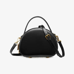 Cute Womens Green Leather Half Round Crossbody Purse Handbag Round Green Shoulder Bag for Women