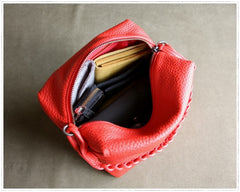 Cute Womens Dark Blue Leather Handbag Purse Cube Leather Shoulder Bag Crossbody Purse for Ladies