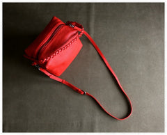 Cute Womens Dark Blue Leather Handbag Purse Cube Leather Shoulder Bag Crossbody Purse for Ladies